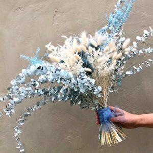 Hochzeit Brautstrauß aus Trockenblumen – White Ivory Pearl trockenblumen hochzeit