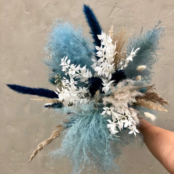 Trockenblumensträuße Trockenblumenstrauß Turquoise Pearl bridal bouquet 4
