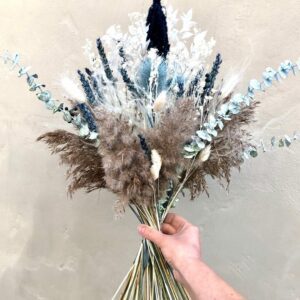 Trockenblumensträuße Trockenblumenstrauß  Petrol light blue Pearl dried flower bouquet