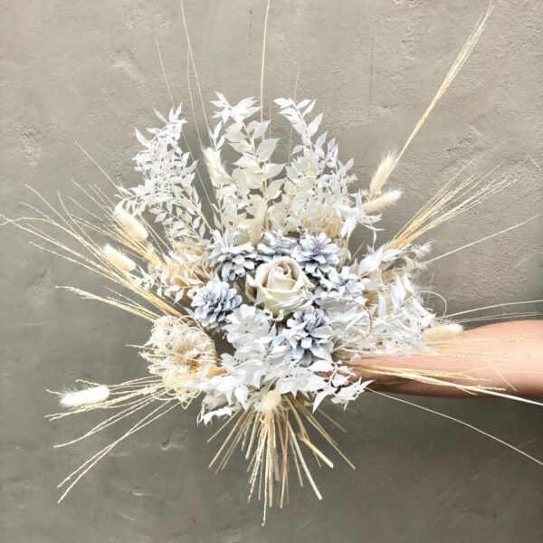 Trockenblumensträuße Trockenblumenstrauß Ivory Pearl bridal bouquet 4