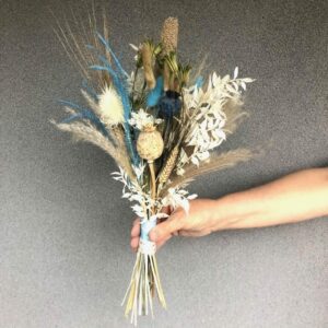 Trockenblumensträuße Trockenblumenstrauß Blue nature Pearl bridal bouquet