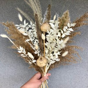 Trockenblumensträuße Trockenblumenstrauß Nature ivory Pearl bridal bouquet