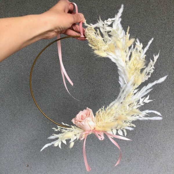 Flower Hoops und Kränze Trockenblumen Hoop – White sweet Love by Flower Pearl kranz aus trockenblumen 3