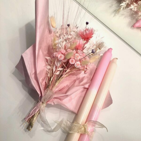 Geschenkset Geschenkset  Flower Love by Flower Pearl dip dye kerzen 3
