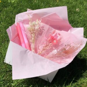 Trockenblumensträuße Geschenkset  Flower Power Love  by Flower Pearl dip dye kerzen