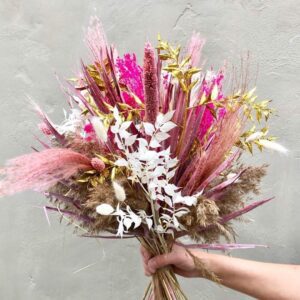 Trockenblumensträuße Trockenblumenstrauß – Pink Pearl brautstrauss pastell