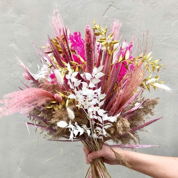 Trockenblumensträuße Trockenblumenstrauß – Pink Pearl trockenblumen strauss 3
