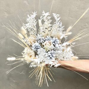 Trockenblumensträuße Trockenblumenstrauß Ivory Pearl bridal bouquet
