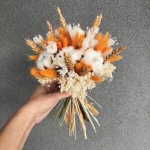 Trockenblumensträuße Trockenblumenstrauß Orange Pearl baumwolle