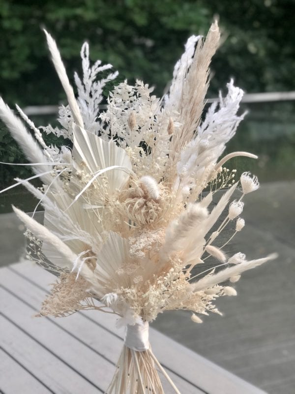 Trockenblumensträuße Brautstrauß aus Trockenblumen – White Ivory Pearl trockenblumenstrauss 11