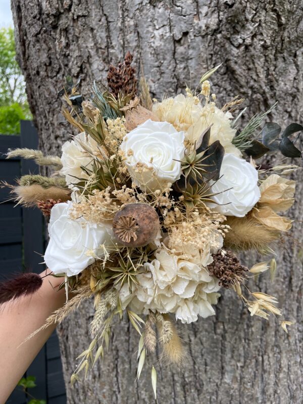 Trockenblumensträuße Trockenblumen Brautstrauß – Ivory Nature Pearl trockenblumen 6